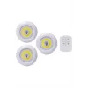 Led Lamba 3lü Uzaktan Kumandalı Yapışkanlı
