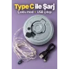 LED Şeritli Kamp Işığı Type C Şarj Girişli