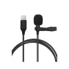 Lightning 2 Metre Double Mikrofon - Siyah