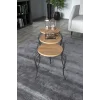 Lükens Zigon Sehpa Çam 3lü