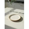Mango Agacı Pasta Tabağı & Sunum Tabağı 20 Cm Krem