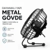 Masaüstü Mini USB Fan - Metal Gövdeli - Ultra Sessiz