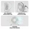 Masaüstü Mini USB Fan - PVC Gövdeli - 360° Ayarlanabilir
