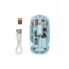 Mavi Kablosuz Mouse Bluetooth ve USB Çift Mod Bağlantılı