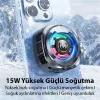MEMO CX06 iOS Android Soğutucu 15W Manyetik + Arka Klips 2si 1 Arada Yarı İletken Soğutma Fanı Radyatörü-(5775)