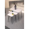 Metal Tel Zigon Beyaz 3lü