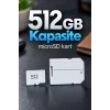 MicroSD Hafıza Kartı 512 GB SD Adaptörlü