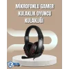 Mikrofonlu Oyun Kulaklığı – Mavi Işıklı, Uzun Süre Konforlu Kullanım