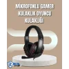 Mikrofonlu Oyun Kulaklığı – Mavi Işıklı, Uzun Süre Konforlu Kullanım