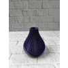 Mor Çizgili Dekoratif Vazo 11 cm Modern Tasarım Aksesuar