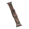 Movenchy Apple Watch 45mm Uyumlu Buff Deri Kordon - Kahverengi