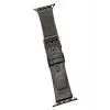Movenchy Apple Watch 45mm Uyumlu Buff Deri Kordon - Siyah