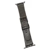 Movenchy Apple Watch 45mm Uyumlu Buff Deri Kordon - Siyah