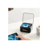 Nostalji Mini Plak Görünümlü Radyolu Bluetooth Hoparlör 3d Ses Dalgası Retro Müzik Plak Siyah