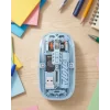Ofis ve Günlük Kullanım İçin Mavi Bluetooth Kablosuz Mouse
