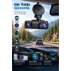 Ön Arka Kayıt 1080P Full HD 180° Geniş Açı Şarjlı Kullanım