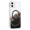 Onegif Apple İphone 11 Lotus Simli Magsafe Kapak - Siyah