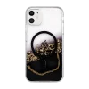 Onegif Apple İphone 11 Lotus Simli Magsafe Kapak - Siyah