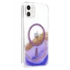 Onegif Apple iPhone 11 Uyumlu Lotus Simli Magsafe Kapak - Mor