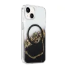 Onegif Apple İphone 14 Lotus Simli Magsafe Kapak - Siyah