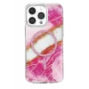 Onegif Apple iPhone 14 Pro Max Uyumlu Lotus Simli Magsafe Kapak - Pembe