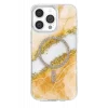Onegif Apple iPhone 14 Pro Max Uyumlu Lotus Simli Magsafe Kapak - Turuncu