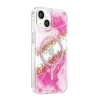 Onegif Apple İphone 15 Lotus Simli Magsafe Kapak - Pembe