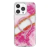 Onegif Apple İphone 15 Pro Max Lotus Simli Magsafe Kapak - Pembe