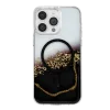 Onegif Apple İphone 15 Pro Max Lotus Simli Magsafe Kapak - Siyah