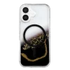 Onegif Apple İphone 16 Lotus Simli Magsafe Kapak - Siyah