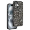 Onegif Apple iPhone 16 Plus Uyumlu Bright Simli Kapak - Gümüş