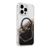 Onegif Apple İphone 16 Pro Max Lotus Simli Magsafe Kapak - Siyah