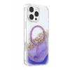 Onegif Apple iPhone 16 Pro Max Uyumlu Lotus Simli Magsafe Kapak - Mor