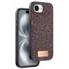 Onegif Apple iPhone 16E Uyumlu Bright Simli Kapak - Derin Mor