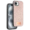 Onegif Apple iPhone 16E Uyumlu Bright Simli Kapak - Pembe