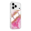 Onegif Apple İphone 17 Pro Max Lotus Simli Magsafe Kapak - Pembe