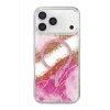 Onegif Apple iPhone 17 Pro Max Uyumlu Lotus Simli Magsafe Kapak - Pembe
