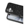 Onegif Apple iPhone 17 Uyumlu Bright Simli Kapak - Siyah