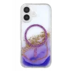 Onegif Apple iPhone 17 Uyumlu Lotus Simli Magsafe Kapak - Mor