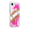 Onegif Apple iPhone 17E Uyumlu Lotus Simli Magsafe Kapak - Pembe