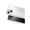 Onegif Apple iPhone 14 Uyumlu Sora Simli Magsafe Kapak - Beyaz