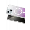 Onegif Apple iPhone 14 Uyumlu Sora Simli Magsafe Kapak - Mor