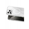 Onegif Apple iPhone 16 Pro Max Uyumlu Sora Simli Magsafe Kapak - Beyaz
