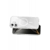 Onegif Apple iPhone 17 Uyumlu Sora Simli Magsafe Kapak - Beyaz
