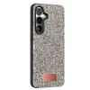 Onegif Samsung Galaxy S24 Plus Uyumlu Bright Simli Kapak - Gümüş