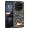 Onegif Xiaomi Redmi Note 14 Pro 4G Uyumlu Bright Simli Kapak - Gümüş