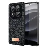 Onegif Xiaomi Redmi Note 14 Pro 5G Uyumlu Bright Simli Kapak - Siyah