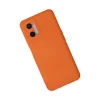 Oppo A96 Kılıf Nano İçi Kadife Silikon - Turuncu