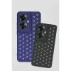 Oppo Reno 11f Kılıf Petek Silikon Kapak - Koyu Yeşil