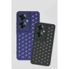Oppo Reno 11f Kılıf Petek Silikon Kapak - Siyah